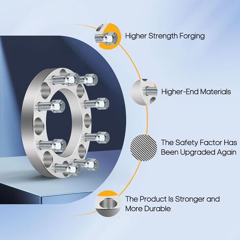 OCPTY 4PCS 8x170 to 8x170 Wheel Spacers 1 inch 14x2 Studs 125mm Hub Bore Forged Wheel Spacers 8 Lug fit for Excursion for F-250 for F-250 Super Duty for F-350 in Saudi Arabia
