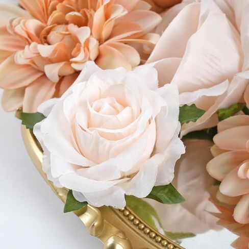 CEWOR White Artificial Flowers Rose Fake Flowers for DIY Wedding Bouquets Combo Centerpieces Arrangements Party Bridal Baby Shower Home Decorations, White-Champagne in Saudi Arabia