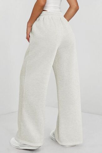 Womens Wide Leg Sweatpants Flare High Waisted Baggy Pants Drawstring Athletic Joggers Fashion Winter Outfits in Saudi Arabia
