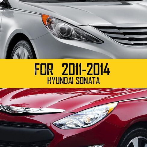 مجموعة المصابيح الأمامية، زوج واحد من مجموعة المصابيح الأمامية الأمامية من الكروم الكهرماني لـ 2011 2012 2013 2014 Sonata GLS/Limited/SE (باستثناء الهجين)، مجموعة المصابيح الأمامية in Kuwait