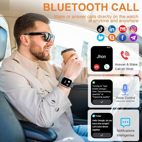 Kuizil Smart Watch, Smartwatch for Men Women (Answer/Make Call), Fitness Tracker with 100+ Sport Modes, IP68 in Saudi Arabia