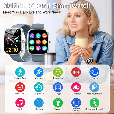 Kuizil Smart Watch, Smartwatch for Men Women (Answer/Make Call), Fitness Tracker with 100+ Sport Modes, IP68 in Saudi Arabia