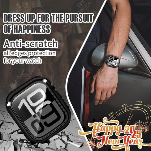 top4cus 42mm (Series 10) Cover Soft TPU Anti-Scratch Lightweight 42mm Iwatch Case All-Around Screen Protector, Optional Cases Compatible with Apple Watch Series 9/8/7/6/SE/SE2/5/4/3/2/1 - Gold in Saudi Arabia