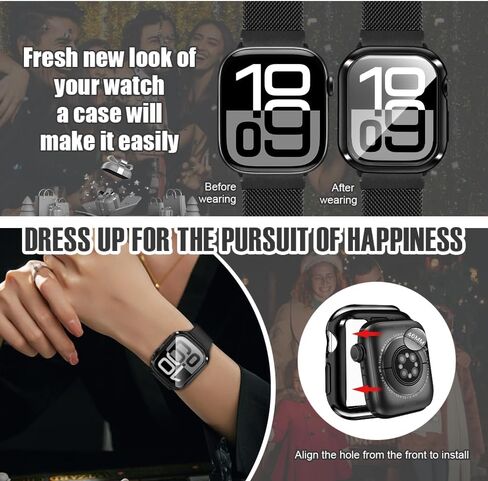 top4cus 42mm (Series 10) Cover Soft TPU Anti-Scratch Lightweight 42mm Iwatch Case All-Around Screen Protector, Optional Cases Compatible with Apple Watch Series 9/8/7/6/SE/SE2/5/4/3/2/1 - Gold in Saudi Arabia