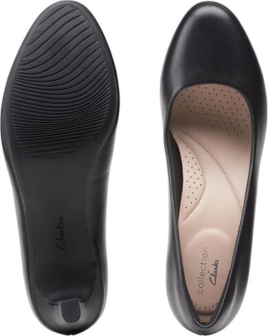 حذاء Ambyr Joy Pump للسيدات من Clarks، مصنوع من مادة صناعية سوداء حاصلة على براءة اختراع، 10 US in Saudi Arabia