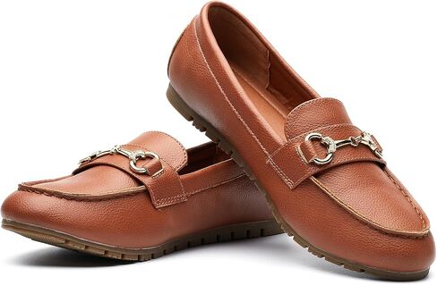 حذاء بدون كعب مريح كاجوال للسيدات سهل الارتداء حذاء مسطح للنساء مع دعم للقوس ومناسب بإبزيم أنيق للنساء (أسود، 9) in Kuwait