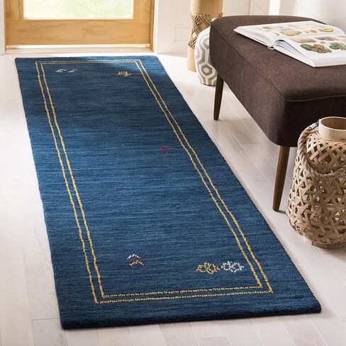 SAFAVIEH Himalaya Collection Runner Rug - 2'3" x 8', Blue & Multi, Handmade Wool, Ideal for High Traffic Areas in Living Room, Bedroom (HIM588A) in Saudi Arabia