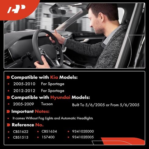 A-Premium Turn Signal Switch, Headlight Dimmer Multifunction Switch Compatible with Kia Sportage 2005-2010/2012 & Hyundai Tucson 2005-2009, Accent 2000-2005, Replace# CBS1622, 934102E000 in Saudi Arabia