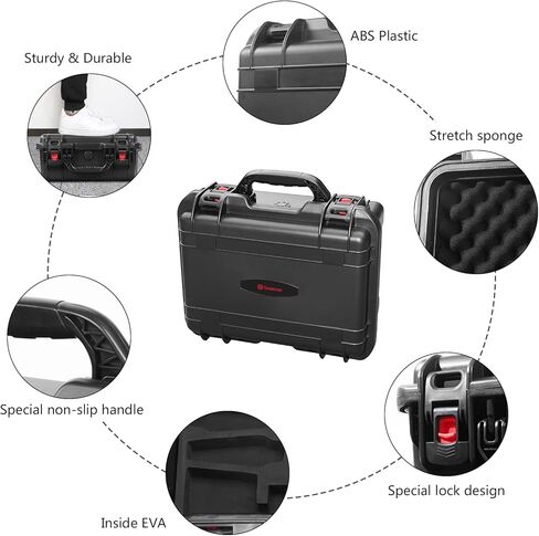 Smatree 28.3L Mavic 3 Pro حافظة صلبة مقاومة للماء بطبقة مزدوجة، حقيبة حمل احترافية بغطاء صلب لـ DJI Mavic 3 Pro Fly Drone، DJI RC أو DJI RC Pro وملحقاتها (الجراب فقط) in Kuwait