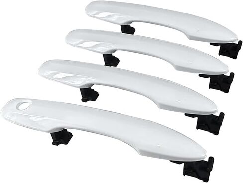 1 Lot 4 Doors White Exterior Door Handle Compatible with 2019-2023 Toyota Camry 2019-2023 Corolla 2020-2023 Avalon in Kuwait