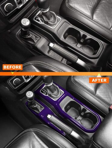 Savadicar Pink Interior Accessories - Gear Shift Panel Trim Set for 2018-Present Jeep Wrangler JL JLU 4XE & Gladiator JT - Solid Color Interior Decor Upgrade Option, 2-Piece in Kuwait