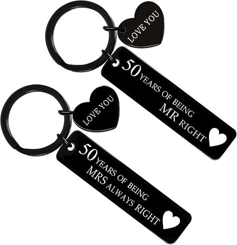 Ikacvb 2pcs 50th Anniversary Wedding Gifts For Couples Parents 50th Birthday Ideas Valentines Day Gifts Keepsake in Saudi Arabia