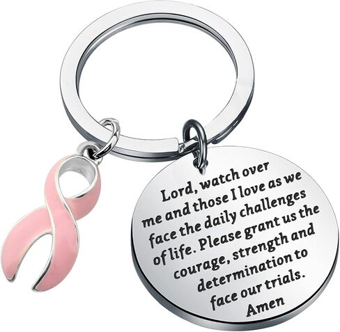 بوبونا هدية الناجين من سرطان الثدي شريط وردي سلسلة مفاتيح ناجية من السرطان مجوهرات مقاتلة هدية ملهمة للنساء in Kuwait