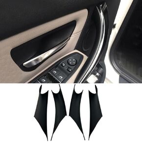 4 قطع غطاء مقبض باب السيارة مقابض سحب الأبواب الداخلية أغطية تزيين واقية لسيارات BMW 3 4 Series 3GT F30 F34 F36 320i 328i 330i 335i 340i (لون ألياف الكربون)