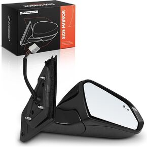 A-Premium Pair (2) Driver and Passenger Side Power Door Mirror - Compatible with Hyundai Sonata 2015-2017 - Heated Manual Folding Black Outside Rear View Mirror w/Turn Signal Blind Spot Detection