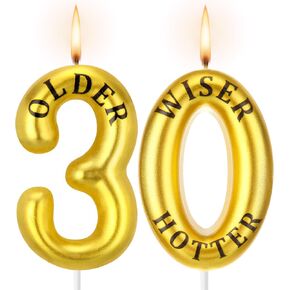شموع عيد ميلاد مضحكة 30 و40 و50 و60 و70، شموع أرقام الكيك، شموع عيد ميلاد أكثر حكمة وأكثر سخونة، شموع كعكة ذهبية وسوداء، زينة عيد الميلاد، لوازم الاحتفال بعيد الميلاد (60)