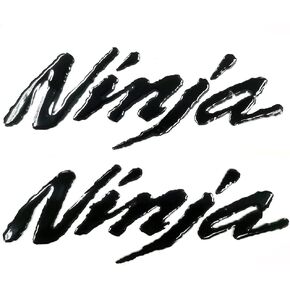 Black 3D Logo Emblem Sticker Decal Polish Gloss Raise Up Compatible with Kawasaki Ninja 250 300 400 650 1000