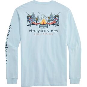 تي شيرت رجالي من Vineyard Vines بأكمام طويلة من Chilly Peppers