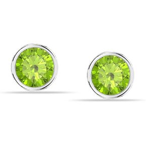 LeCalla 925 Sterling Silver Small Stud Earrings for Women | Created Birthstone Gemstone Hypoallergenic Studs Earring
