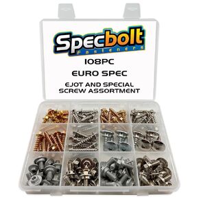 108PC Master SPECBOLT Euro Plastics EJOT Special Screw Assortment Bolt KIT FITS KTM Husqvarna GASGAS 0017060255, 0017060206, 0017060205, 0017060305, 79107011000, 83008000012, 83008000015