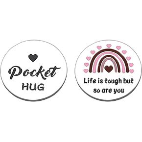 ZZP Anxiety Relief Items for Women, Rainbow Pocket Hug Token, Cancer Patients Get Well Soon Breast Cancer Surgery Bariatric Recovery Gifts for Women Men, Rainbow Gifts for Friend Teens