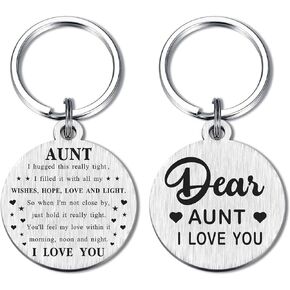 Emideay Aunt Gifts - Keychain for Aunt - Christmas Gifts for Aunt - To My Aunt Birthday Key Chain