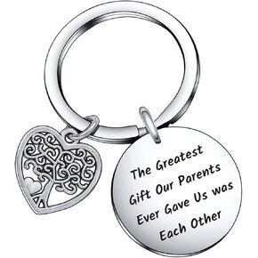 De&ai Twins Keychain Inspirational Gift For Sister Christmas Day Keychain For Women Brother Thank You Jewelry