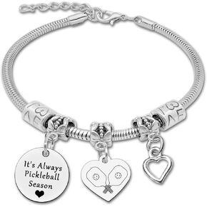 Pickleball Gifts for Women Stainless Steel Bracelets Pickleball Lover Gifts Pickleball Coach Gift Christmas Birthday Gifts for Pickleball Players Pickle Ball Gifts Funny Friendship Gifts for Women