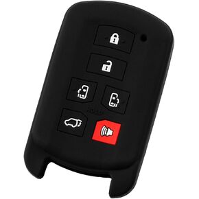 KeyGuardz Keyless Entry Remote Car Smart Key Fob Outer Shell Cover Soft Rubber Protective Case for Toyota Sienna HYQ14ADR