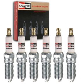 6 pc Champion Iridium Spark Plugs compatible with Ford Expedition 3.5L V6 2015-2020
