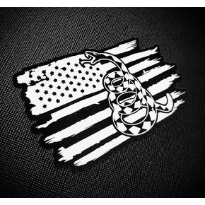 American Flag Rattlesnake Gadsden 1776 Don't Tread On Me Decal (2 Pack 2"x3.5")