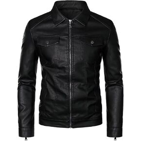 Leather Jacket Mens Motorcycle Biker Jackets