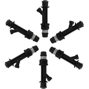 Injectors Kit,SCITOO 4 Holes Fuel Injector fit for 05-07 for Buick for Rainier, 04-07 for Chevrolet for Colorado, 05-07 for GMC for Envoy, 06-07 for Hummer for H3, Set of 6
