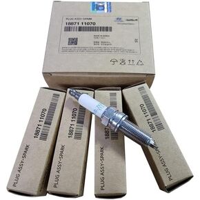 Genuine OEM 18871-11070 Spark Plug 4pcs set / 1887111070 for select HYUNDAI KIA models