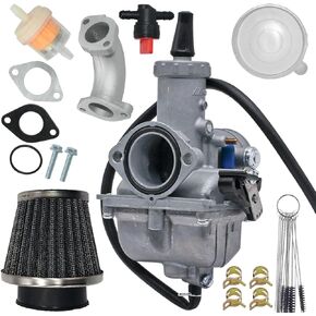 XingLi VM26 30mm Carburetor Compatible with PZ30 Apollo Taotao 150cc 160cc 200cc 250cc Hawk 250 Pit Dirt Bike with 45mm Air Filter Mainfold Intake Pipe Fits Go-Kart SunL JCL ATV Motorbike