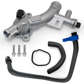 25193922 Aluminum Coolant Housing Water Outlet For 902846 13251447 55565334 1511105 Compatible with Chevy 2011 to 2020 Cruze Sonic Trax Volt Buick Encore1.4L Coolant Thermostat Housing Water Outlet