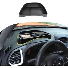 JeCar Dash Tray Organizer Storage Fit for Jeep Renegade 2015-2023 Center Console Orangizer