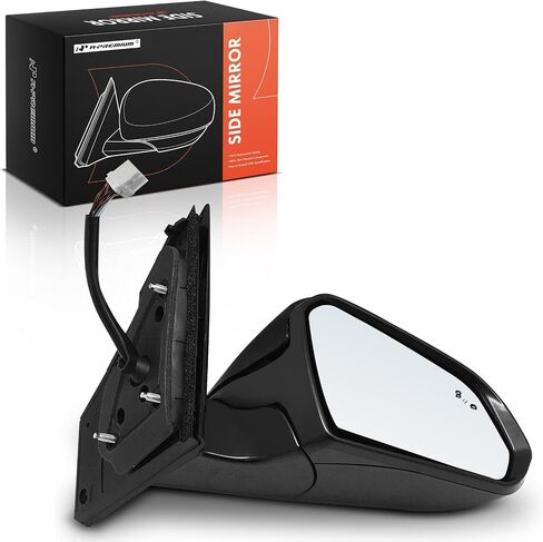 A-Premium Pair (2) Driver and Passenger Side Power Door Mirror - Compatible with Hyundai Sonata 2015-2017 - Heated Manual Folding Black Outside Rear View Mirror w/Turn Signal Blind Spot Detection in Saudi Arabia