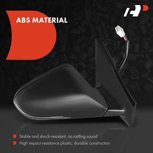 A-Premium Pair (2) Driver and Passenger Side Power Door Mirror - Compatible with Hyundai Sonata 2015-2017 - Heated Manual Folding Black Outside Rear View Mirror w/Turn Signal Blind Spot Detection in Saudi Arabia