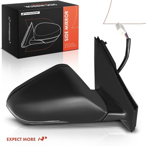 A-Premium Pair (2) Driver and Passenger Side Power Door Mirror - Compatible with Hyundai Sonata 2015-2017 - Heated Manual Folding Black Outside Rear View Mirror w/Turn Signal Blind Spot Detection in Saudi Arabia