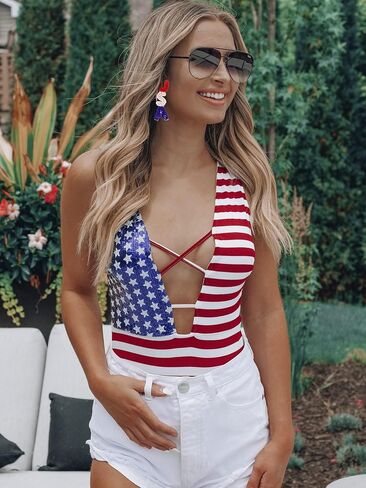 American Flag Earrings for Women Handmade Beaded 4th of July Earrings Patriotic Red White Blue USA Flag Lips Drop Dangle Earrings Independence Day Memorial Day Jewelry Gifts in Kuwait