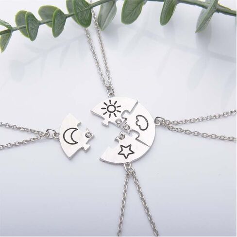 Gold and Silver Matching Necklaces for Women Best Friend Birthday Gifts for Sister Long Distance Friendship Gifts Necklaces in Kuwait