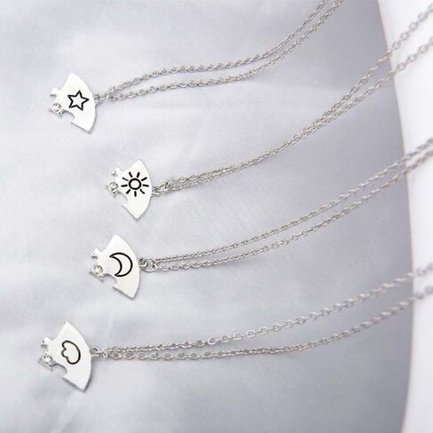 Gold and Silver Matching Necklaces for Women Best Friend Birthday Gifts for Sister Long Distance Friendship Gifts Necklaces in Kuwait