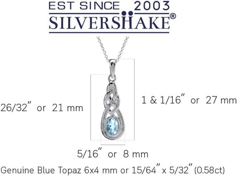 Silvershake 6x4mm Oval Shape 925 Sterling Silver Celtic Knot Pendant with 18 Inch Chain Necklace in Kuwait