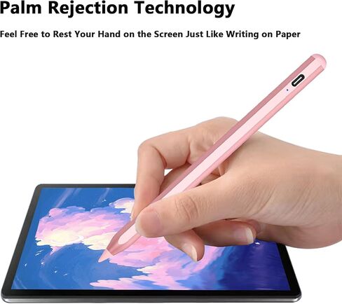 iPencil للجيل الأول، قلم iPad بشاشة LED للطاقة مع خاصية رفض راحة اليد وحساسية الإمالة، قلم iPad Stylus 6/7/8/9/10، iPad Air 3/4/5/M2، iPad Mini 5/6، iPad Pro 11 بوصة/ 12.9 بوصة/13 بوصة M4 2018-2024-روز جولد in Saudi Arabia