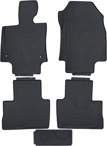 Fits 2013-2018 Toyota RAV4 Floor Mats Front & 2nd Row Seat Liner Set 3D Custom Fit All-Weather Full Set Liners, Black (All Models) in Saudi Arabia