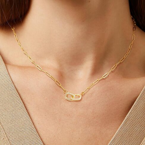 Gold Circle Pendant Necklace for Women, Interlocking Circle Necklace, Dainty Gold Necklace for Women, Gold Charm Necklace for Women, Double Circle Necklace in Saudi Arabia