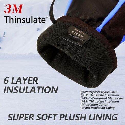 Men's and Women's Winter Gloves are Made of 3M Insulation Material, Windproof and Warm Gloves, Suitable for Skiing in Saudi Arabia