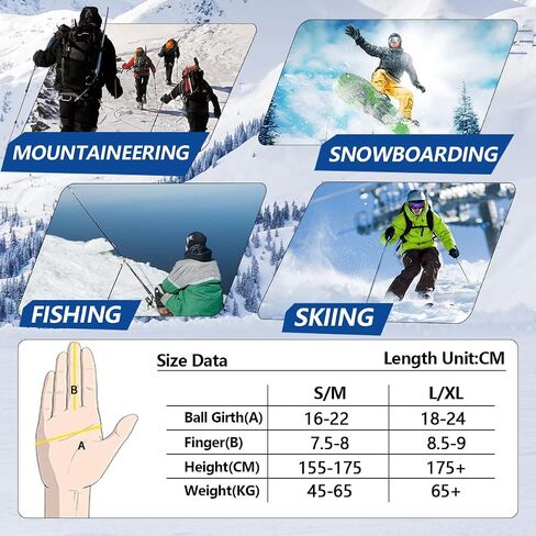Men's and Women's Winter Gloves are Made of 3M Insulation Material, Windproof and Warm Gloves, Suitable for Skiing in Saudi Arabia