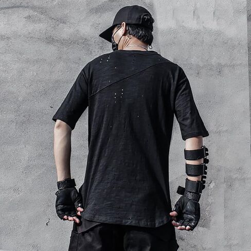 تي شيرت MOKEWEN رجالي بأكمام قصيرة من Cargo Streetwear Punk in Kuwait